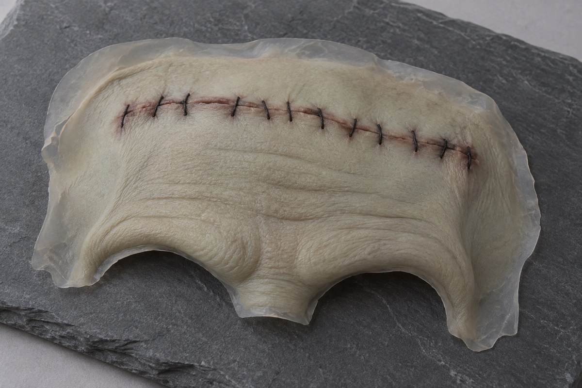 Stitched forehead plate